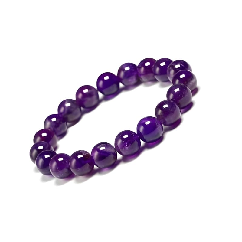 cRYSTOORA 8MM Amethyst Crystal Bracelet