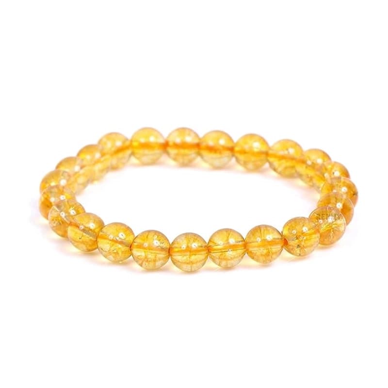cRYSTOORA Citrine Crystal Bracelet – 8 MM (Confidence & Self-Esteem)